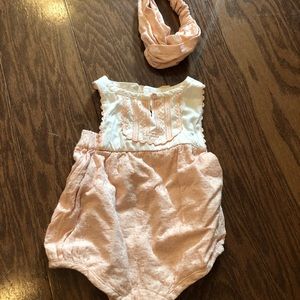 Romper head band set 3-6 month